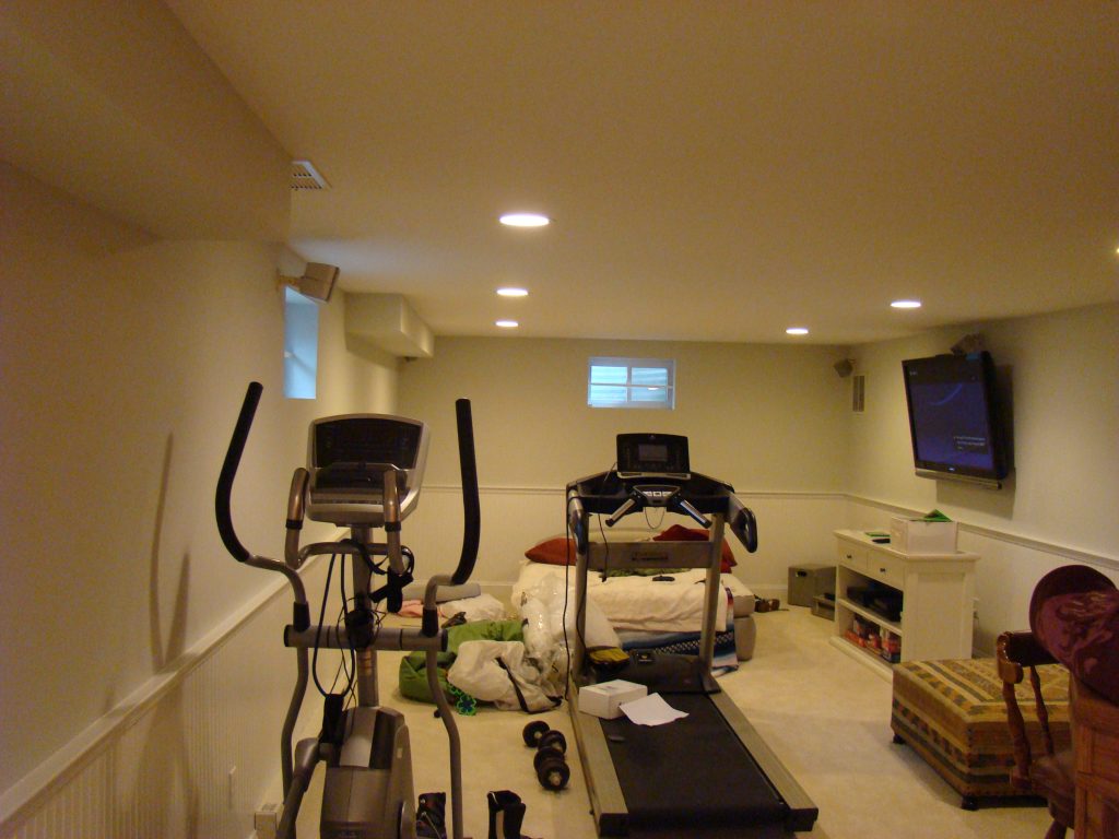 Interior Painting of Basement in Chatham NJ- Final Touch Painting & Carpentry
